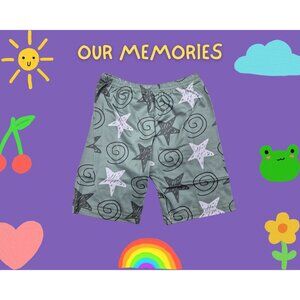 Toddler Boys Green Star & Spiral Patterned Shorts 3T